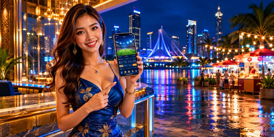 Pengguna aplikasi kasino Malaysia mengakses platform 1447 dengan selamat di telefon